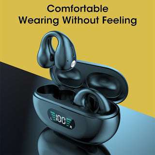 Wireless Bone Conduction Headphones - Ear Clip Bluetooth Touch Wireless Earphone Sports Headset