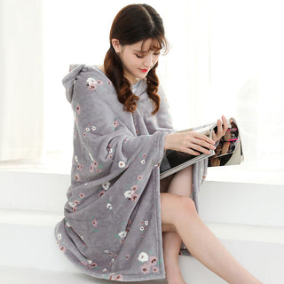 Oversized Comfy Winter Wearable Hooded Blanket