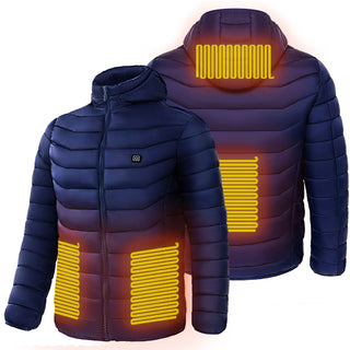 HeatPRO Heated Puffer Jacket - USB Electric Insulated Coat with 9 ActiveHeat Zones - Savii