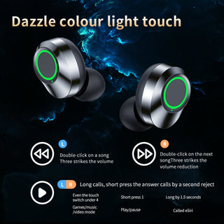 Wireless Bluetooth Headset with Screen Smart Digital Display