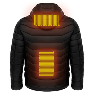 HeatPRO Heated Puffer Jacket - USB Electric Insulated Coat with 9 ActiveHeat Zones - Savii