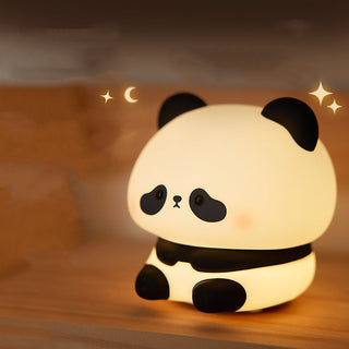 Panda Night Lights For Kids Cute Animal Silicone Timing Rechargeable Lamp Cartoon Panda Bedroom Decoration Kids Boys Girls Gift - Savii