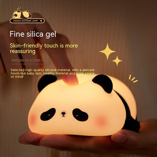 Panda Night Lights For Kids Cute Animal Silicone Timing Rechargeable Lamp Cartoon Panda Bedroom Decoration Kids Boys Girls Gift - Savii