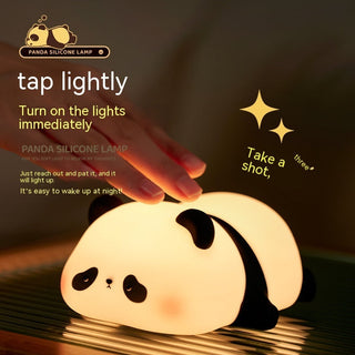 Panda Night Lights For Kids Cute Animal Silicone Timing Rechargeable Lamp Cartoon Panda Bedroom Decoration Kids Boys Girls Gift - Savii