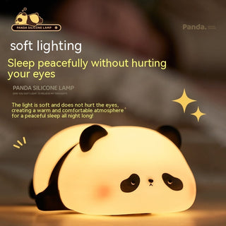 Panda Night Lights For Kids Cute Animal Silicone Timing Rechargeable Lamp Cartoon Panda Bedroom Decoration Kids Boys Girls Gift - Savii