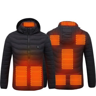 HeatPRO Heated Puffer Jacket - USB Electric Insulated Coat with 9 ActiveHeat Zones - Savii