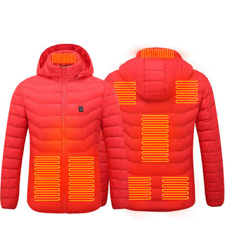 HeatPRO Heated Puffer Jacket - USB Electric Insulated Coat with 9 ActiveHeat Zones - Savii