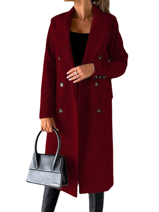 Double Breasted Slim Long Winter Coat - Savii