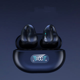 Wireless Bone Conduction Headphones - Ear Clip Bluetooth Touch Wireless Earphone Sports Headset