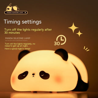 Panda Night Lights For Kids Cute Animal Silicone Timing Rechargeable Lamp Cartoon Panda Bedroom Decoration Kids Boys Girls Gift - Savii