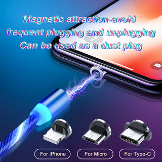 Magnetic Charging Cable - Fast Charging Light Up USB LED Magnet Charger - Savii