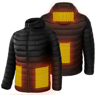 HeatPRO Heated Puffer Jacket - USB Electric Insulated Coat with 9 ActiveHeat Zones - Savii