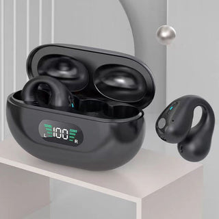 Wireless Bone Conduction Headphones - Ear Clip Bluetooth Touch Wireless Earphone Sports Headset