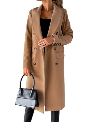 Double Breasted Slim Long Winter Coat - Savii